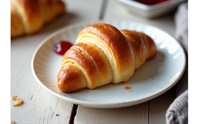 Freshly baked croissant